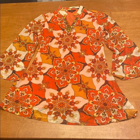 Floral vintage Print Mini Dress - Picture 13 of 13